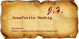 Josefovits Hedvig névjegykártya